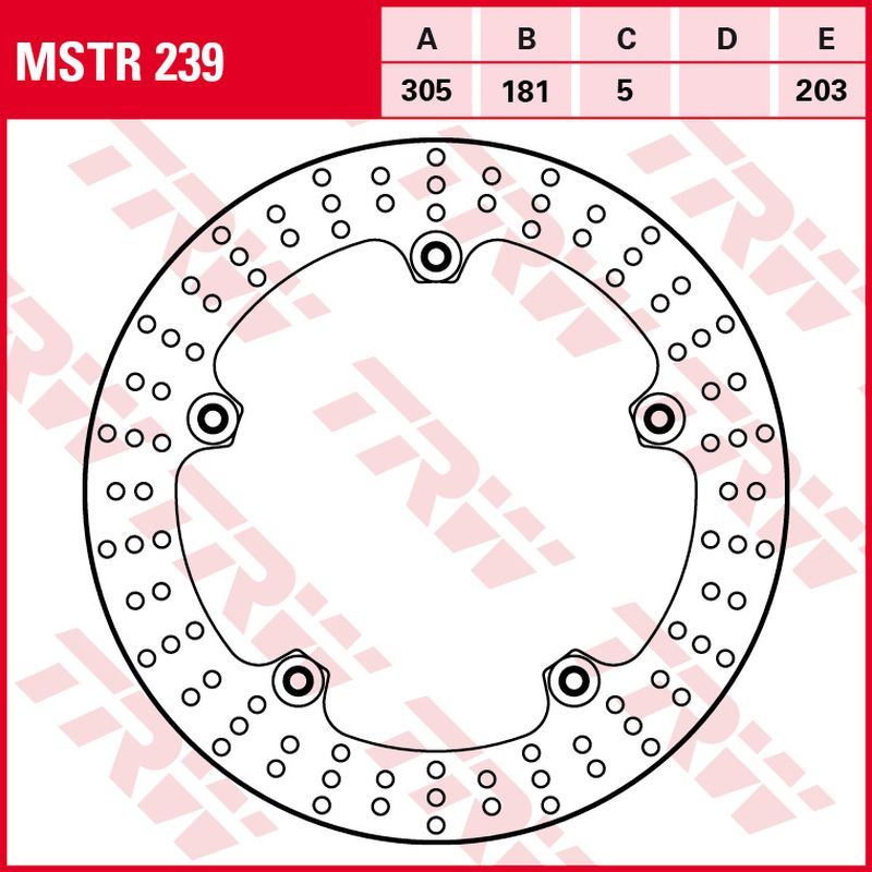 TRW ZF přední brzdový kotouč BMW R 850C/GS/R 05-01, R 1150GS/ADV 99-05, R 1200 HP2 04-06 (305X181X5mm)
