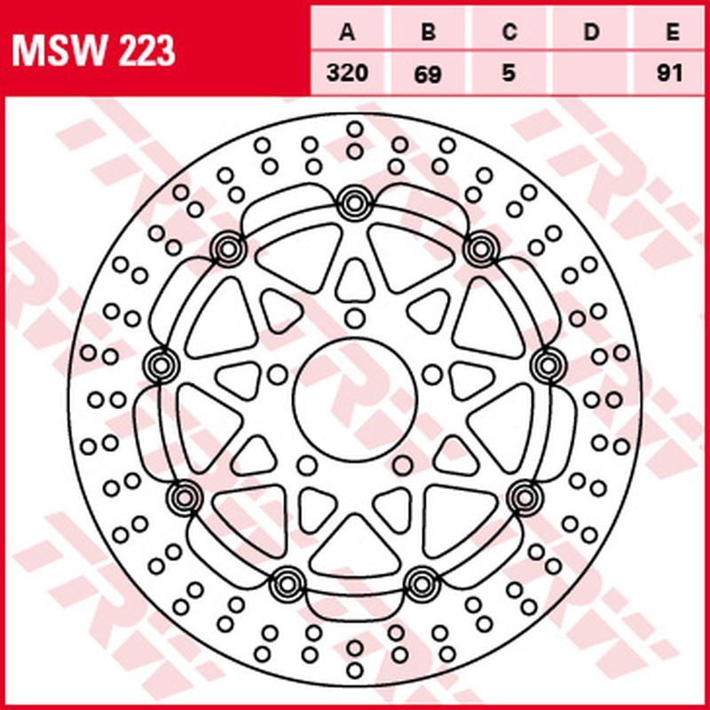 Brake disc TRW LUCAS front MSW223