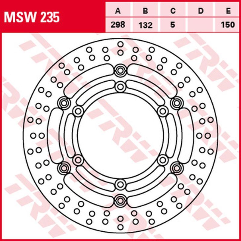 Brake disc TRW LUCAS front MSW235