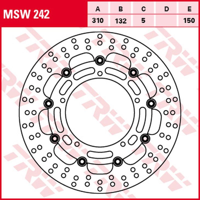 Brake disc TRW LUCAS front MSW242