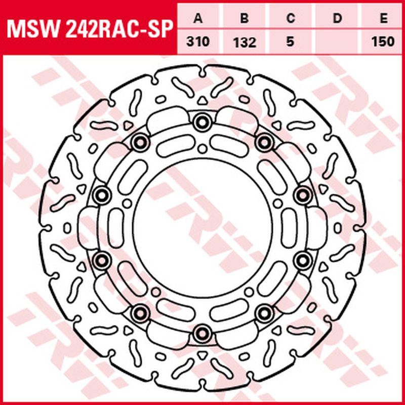 Brake disc TRW LUCAS front MSW242RAC