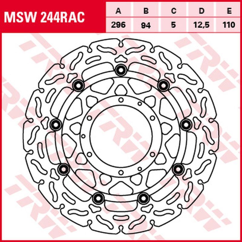 Brake disc TRW LUCAS front MSW244RAC