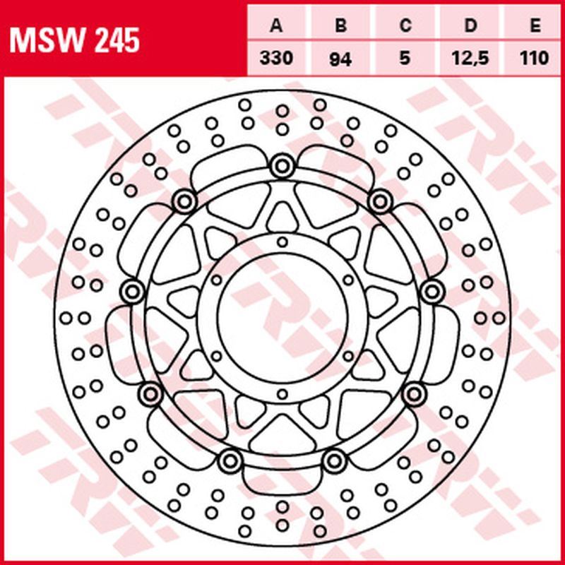 Brake disc TRW LUCAS front MSW245