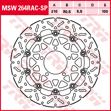 Brake disc TRW LUCAS front MSW264RAC