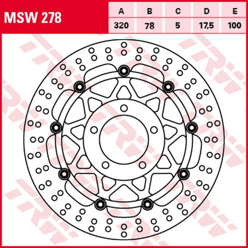 Brake disc TRW LUCAS front MSW278