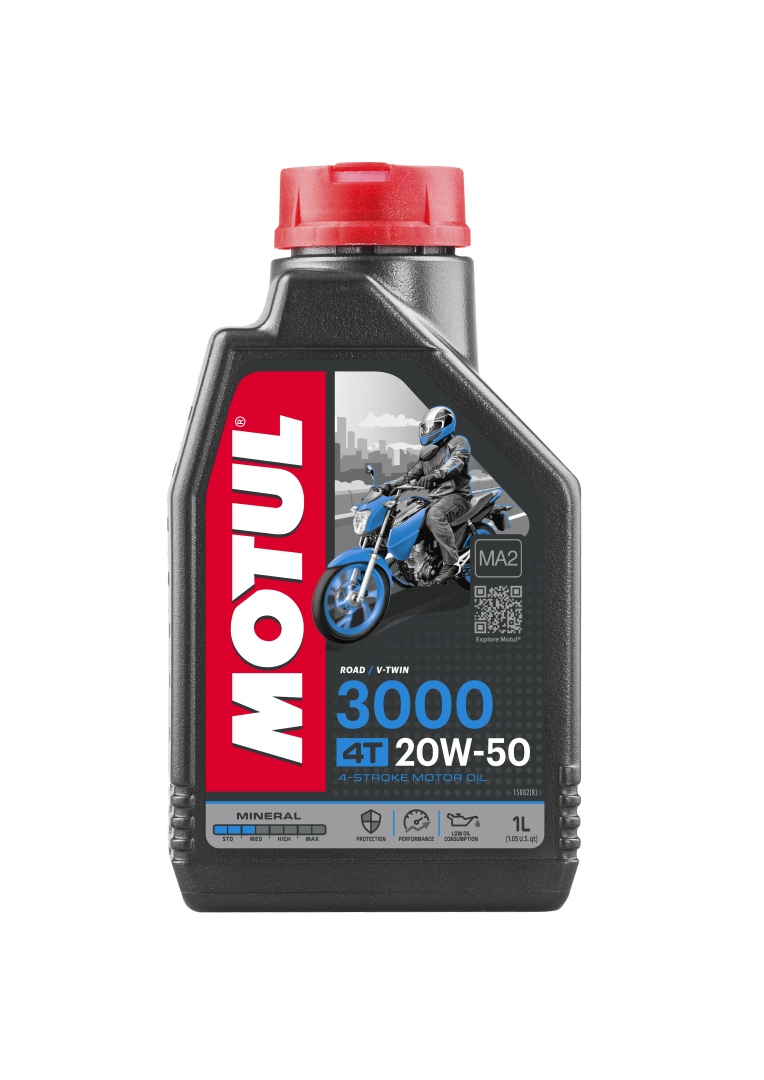 MOTUL motorový olej 3000 4T 20W50 1L (minerální) (MOTUL motorový olej 3000 4T 20W50 1L (minerální))