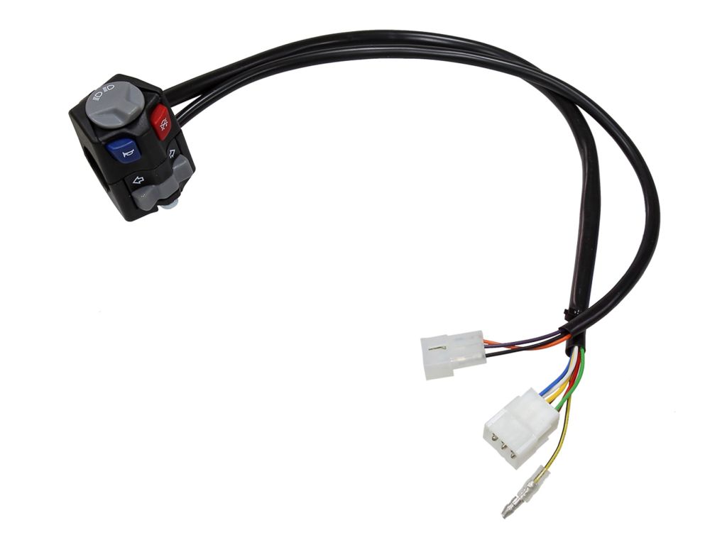 Combination switch for ignition, lights, signalling and blinkers on steering PSYCHIC MX-01027-1