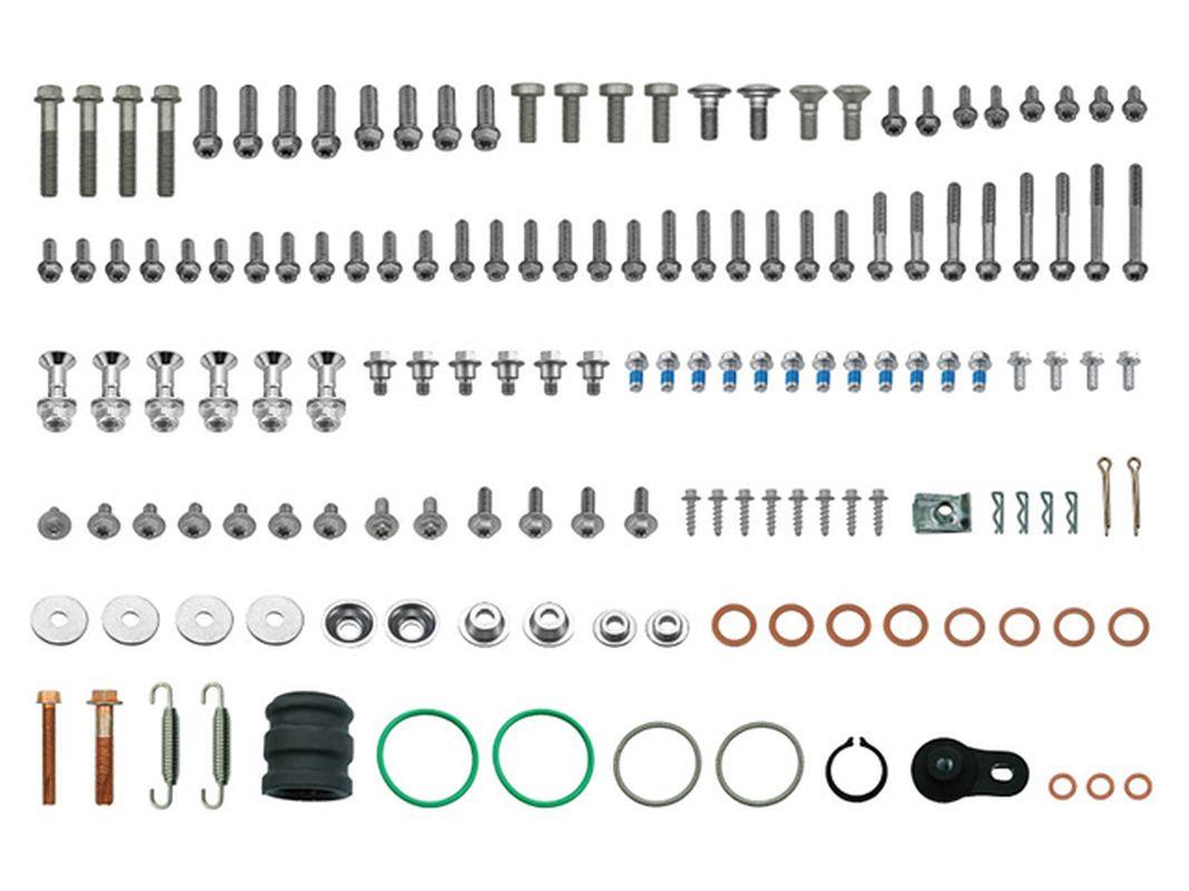 Levně PSYCHIC sada šroubů, NAKRETEK, podložka i objímky/pouzdraK na montáž plastů KTM SX / XC / XC-W / EXC 200 / 300 02-24, HUSQVARNA TE / TX 300 14-24, GAS