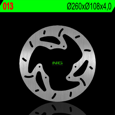 NG přední brzdový kotouč GAS GAS HALLEY 125/450 08-09, RIEJU MARATHON 125 08-18, MRT/MRX/SMX 50/125 (260X108X4mm) (6X7.5mm)