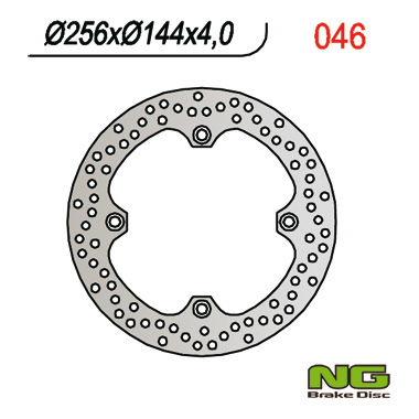 NG přední brzdový kotouč HONDA XL 600V TRANSALP 97-99, NX 650 doMINATOR 88-04, XR 650L 93-21,CB450S 85-89 (255X144X4mm) (4X10,5mm)