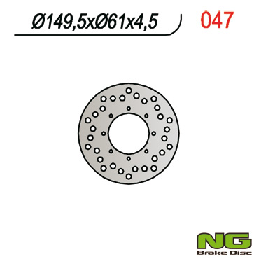 NG brzdový kotouč zadní POLARIS sportSMAN 400/500 01-03, (149X61X4,5mm) (8X5,5mm)