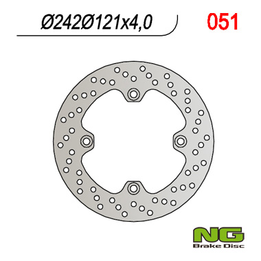 NG přední brzdový kotouč SUZUKI DR 600 85-89 (242X121X4) (4X10,5mm)