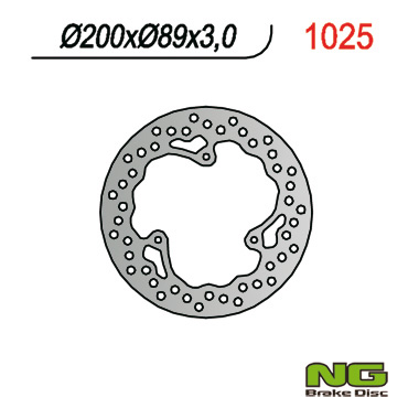 NG přední brzdový kotouč KTM 65 SX 98-14 (200X89X3) (3X6,5mm) (NG přední brzdový kotouč KTM 65 SX 98-14 (200X89X3) (3X6,5mm))