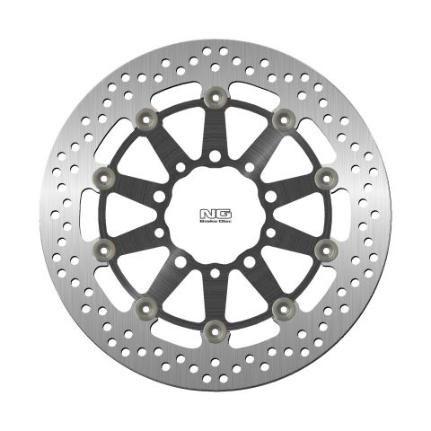 NG přední brzdový kotouč KAWASAKI ER6 F/N, ZX 10R 04-15, ZX6R 05-16, KLE 650 VERSYS 07-15, s 750 (300X80X5mm) (5X10,mm) plovoucí (prostředek hliníkový,černá)