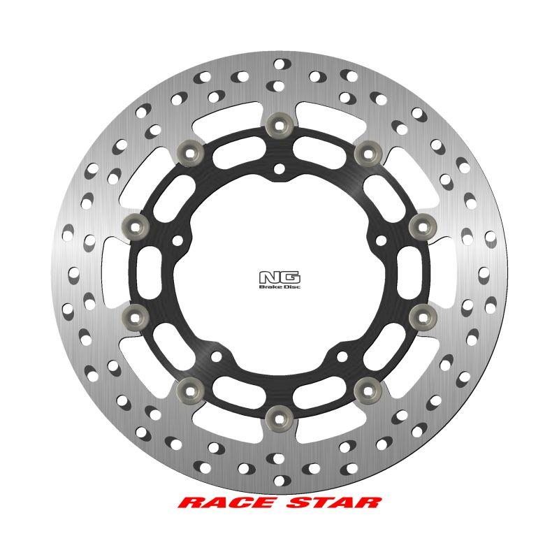 NG přední brzdový kotouč RACE STAR PREMIUM YAMAHA MT-10 16-22, R1 / R6 GYTR 20-22, YZF R1 / R6 16-19 (320X132X5mm) (5X8,25mm) plovoucí (prostředek hliníkový, vylepšený chlazení)