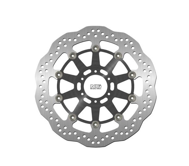 NG front brake disc APRILIA CAPONORD 1200 '13-17, YAMAHA FZR 1000 '87-95, XJR1200/1300 '95-99 (320X64X5MM) (6X8,5MM) WAVE floating (black steel center)