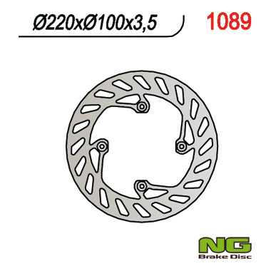 NG brzdový kotouč zadní BETA 50/125 SM/ ENDURO 06-12 (220X100X3,5) (4X6,5mm)