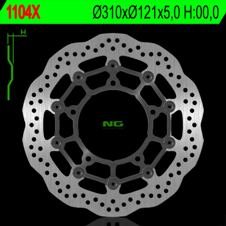 NG přední brzdový kotouč SUZUKI B-KING 07-13, GSF650/1250 07-16, GSXF650/1250 10-18, GSXR1300 08-18,(310X121X5mm) (5X10,5mm) WAVE plovoucí