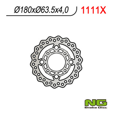 NG přední brzdový kotouč KTM QUAD 450/505/525 (180X63,5X4) WAVE