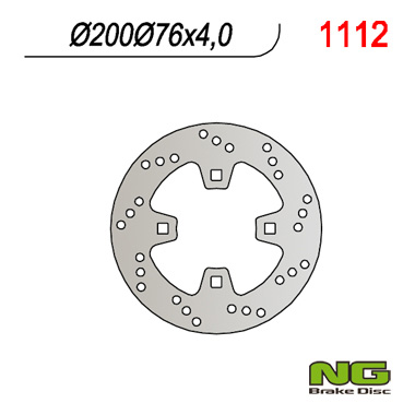 NG brzdový kotouč zadní KTM QUAD 450/505/525 (200X76X4) (NG brzdový kotouč zadní KTM QUAD 450/505/525 (200X76X4))
