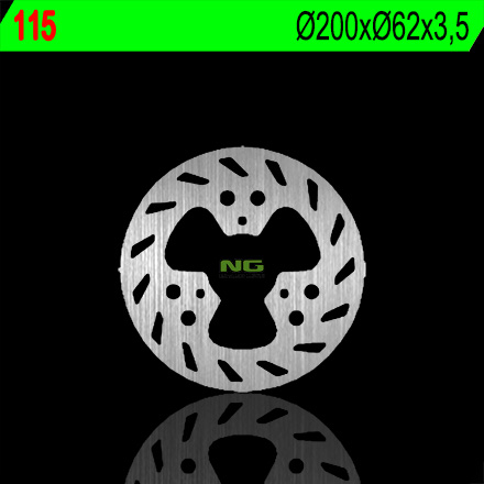 NG brzdový kotouč zadní GAS GAS 50/125/250, HM 50, PEUGEOT 50 (200X62X3,5)