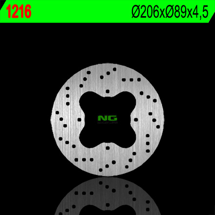 NG brzdový kotouč zadní POLARIS 325/330/500 02-06 (206X89X4,5) (4X8,5mm)