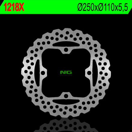 NG brzdový kotouč zadní KAWASAKI Z750/800/1000 07-16, ZZR 1400 06-15 (250X110X5,5) (4X10,5mm) WAVE