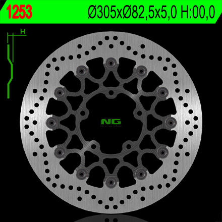 NG přední brzdový kotouč TRIUMPH TIGER 800 10-19, TIGER EXPLORER 1215 13-15 (305X82,5X5) (5X10,5mm)