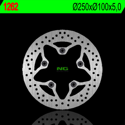 NG brzdový kotouč zadní KAWASAKI ZRX 1100/1200 99-06, ZZR 1200 02-05 (220X100X5) (5X10,5mm)