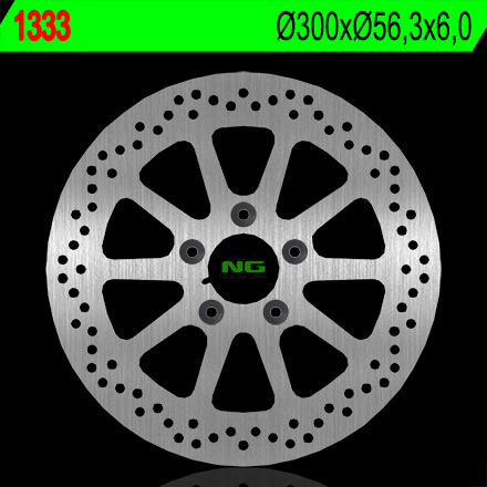 NG brzdový kotouč zadní HARLEY DAVIDSON 1450/1584/1690/1800 (300X56,3X6) (5X10,5mm) - nahrazuje NG1525