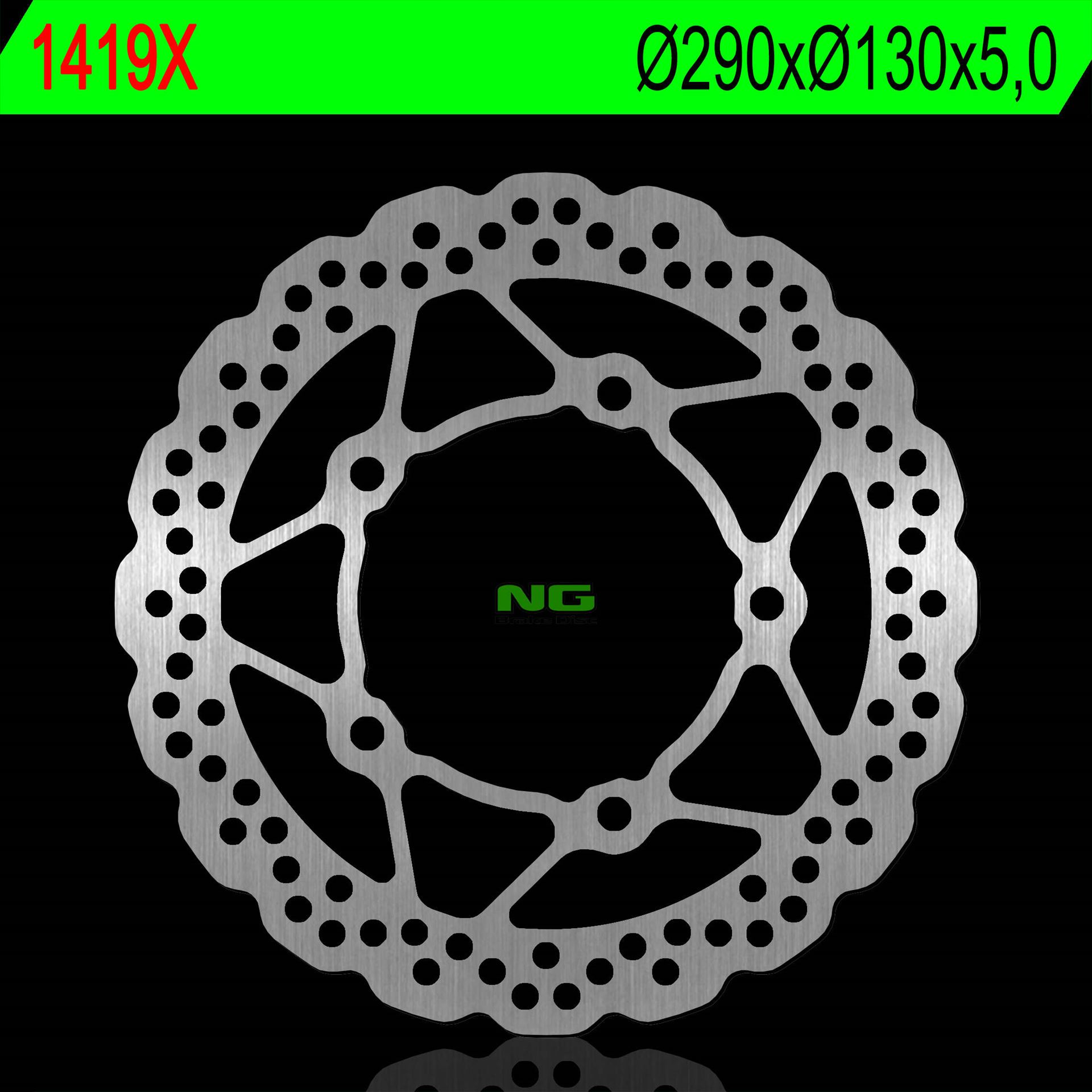 NG přední brzdový kotouč KAWASAKI EX 250/300R NINJA 12-17, KLE 250/300 VERSYS 17-20, s 300 15-17 (290X130X5) WAVE (5X10,5mm)