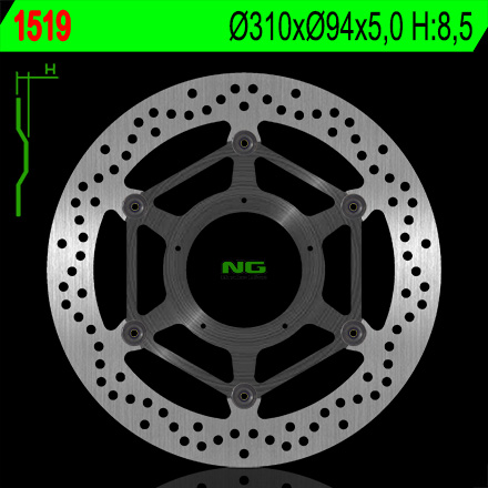 NG přední brzdový kotouč HONDA VFR 800X CROSS RUNNER 15-17, VFR 800F 14-17 (310X94X5) (5X6,5mm) (odsazení 8,5mm)
