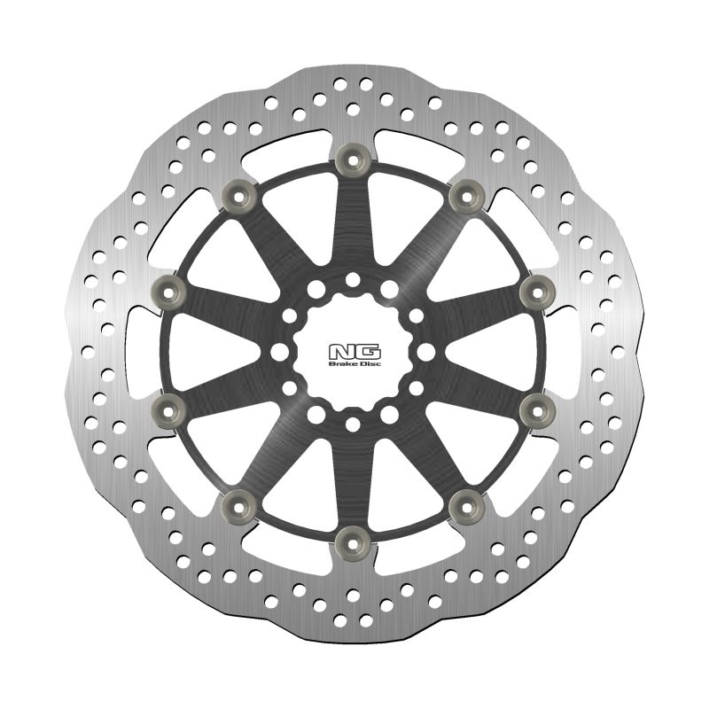 NG přední brzdový kotouč KTM DUKE 390 17, DUKE 125/200/250/390 13-17, RC 125/200/250/390 13-18 (320X60,5X5mm) (6X10,25/8,25mm) WAVE (prostředek hliníkový)