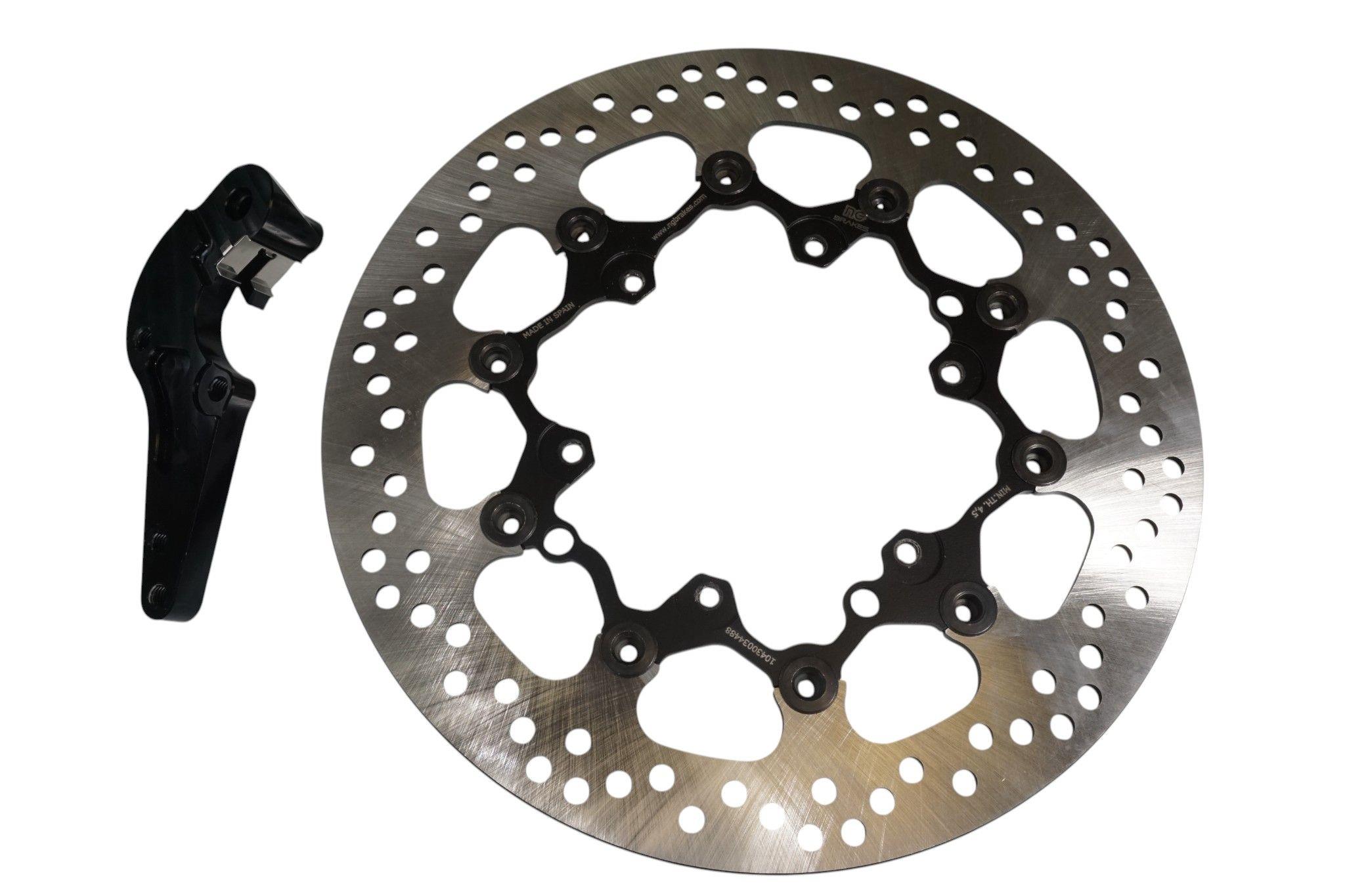 NG přední brzdový kotouč s adaptérem OVERSIZE (320X127X5) KTM EXC / SIX DAYS 450 / 500 / 530 09-25, EXC / SM 150 / 250 / 300 19-25, EXC 125 SIX DAYS 10-17 (NG725K11; NG725KOV11) - POWYSTAWOWA - stopy montážU