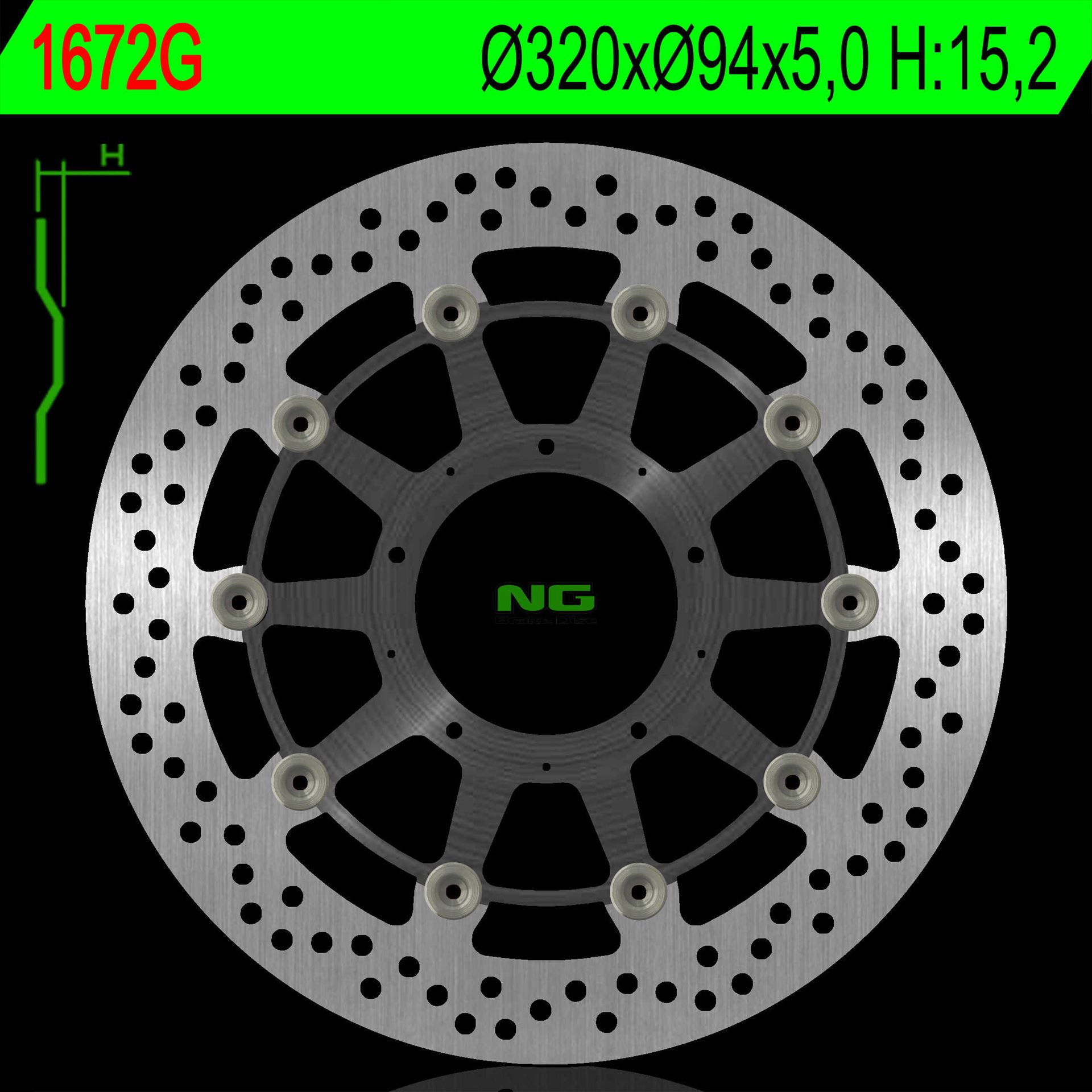 Brake disc NG brakes NG1672G