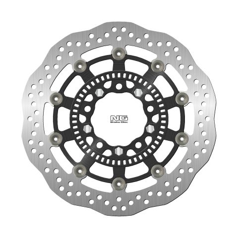 NG přední brzdový kotouč KAWASAKI ER6N 05-17, KLE 650 VERSYS 07-21, ZX6R 13-18 ,VULCAN 650 15-21 (300X80X5mm) (5X10,5mm) WAVE plovoucí (prostředek hliníkový)
