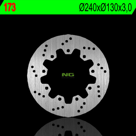 NG brzdový kotouč zadní KAWASAKI ZZR 600 90-92, ZX 6R 95-97, ZEPHYR 750 92-97 (230X100X6) (4X10,5mm)