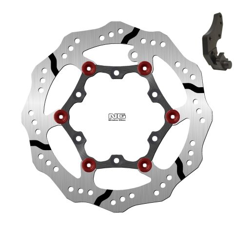 NG přední brzdový kotouč GAS GAS EC 125/200/250/300 99-15 (270X108X3mm) (6X6,5mm) WAVE plovoucí s adaptérem
