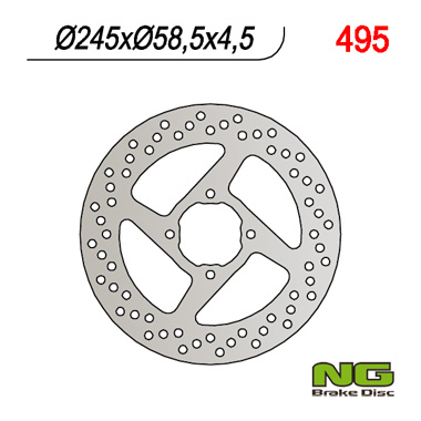 NG brzdový kotouč zadní YAMAHA YFM 350 WARRIOR 00-03 (245X58,5X4,5)