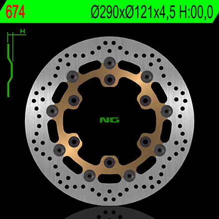 NG přední brzdový kotouč SUZUKI DR 650SE 96-10 (290X121X4,5) (6X10,5mm) plovoucí