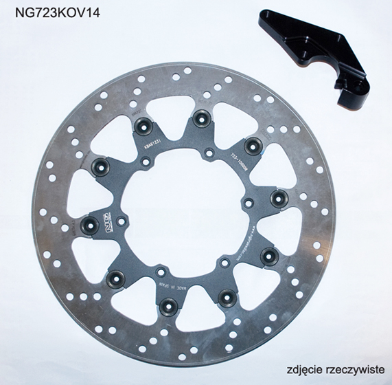 NG přední brzdový kotouč s adaptérem OVERSIZE (320X118X5) YAMAHA YZF 450 08-15 (NG723K14)