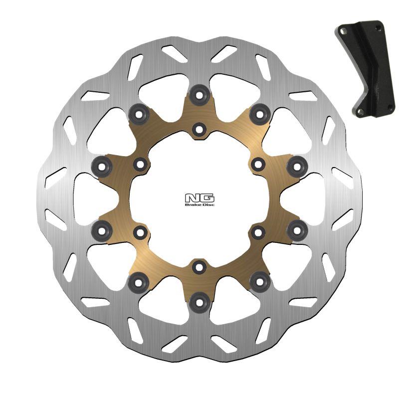 NG brzdový kotouč s adaptérem 320mm (318X118X5mm) OVERSIZE SM SUZUKI DR-Z 250 / 400 00-09, RM 125 / 250 96-10, YAMAHA YZ 125 / 250 05-07, YZF 250 / 400 / 450 98-07, WR / WRF 250 / 400 / 450 01-19, SUPERMOTO