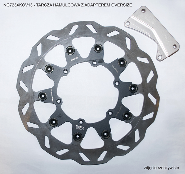 NG přední brzdový kotouč s adaptérem OVERSIZE (320X118X5) YAMAHA YZ 125 00-12,YZF 450 03-04, WRF 426/450 03-17, SUZUKI RM 125/250 96-09