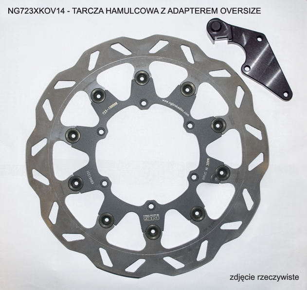 NG přední brzdový kotouč s adaptérem OVERSIZE (320X118X5) YAMAHA YZF 450 08-15 (NG723XK14)