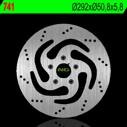 NG brzdový kotouč zadní HARLEY DAVIDSON sportSTER 1200 84-98 (ALL modelS) (292X50,5X5,8) (5X8,5mm)