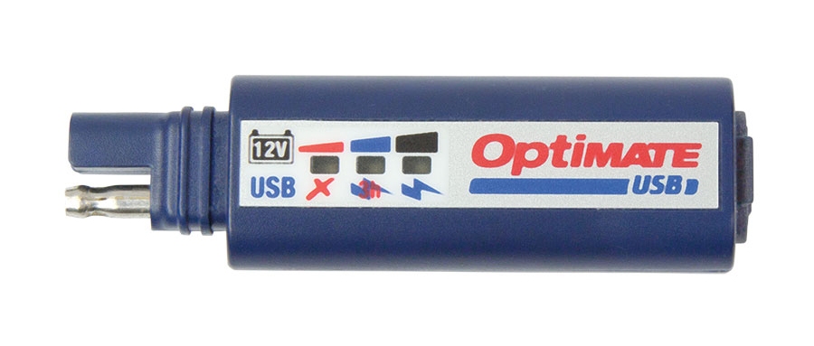 OPTImate USB nabíječka s konektorem SAE a indikátorem nabití baterie (5V 2400MA) (EL)