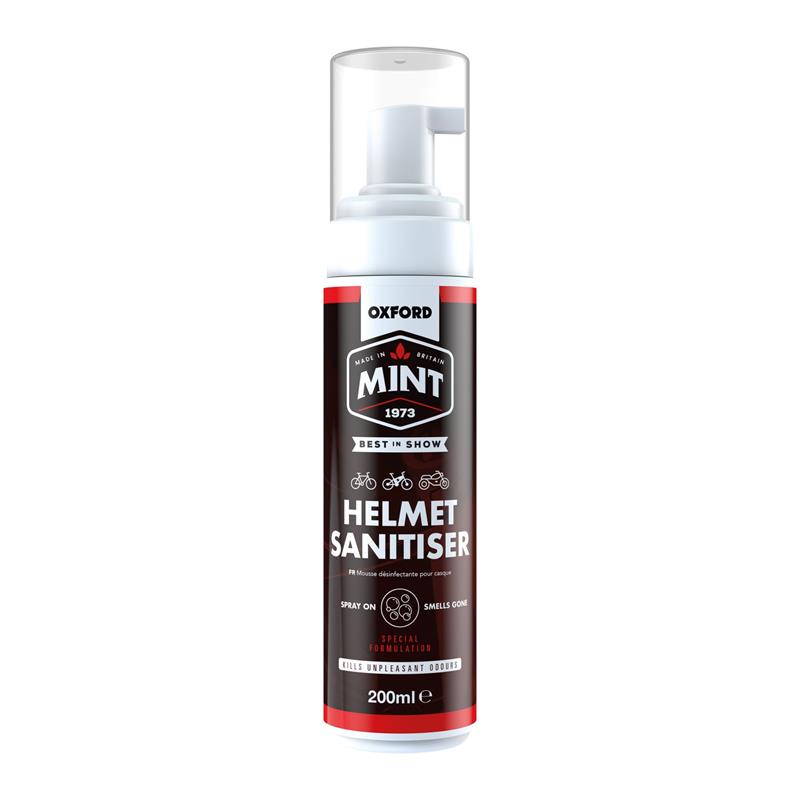 OXFORD MINT HELMET SANITISER PĚNA NA DEZINFEKCI A ČIŠTĚNÍ VNITŘKU PŘILBY/BOT/RUKAVIC 200ML