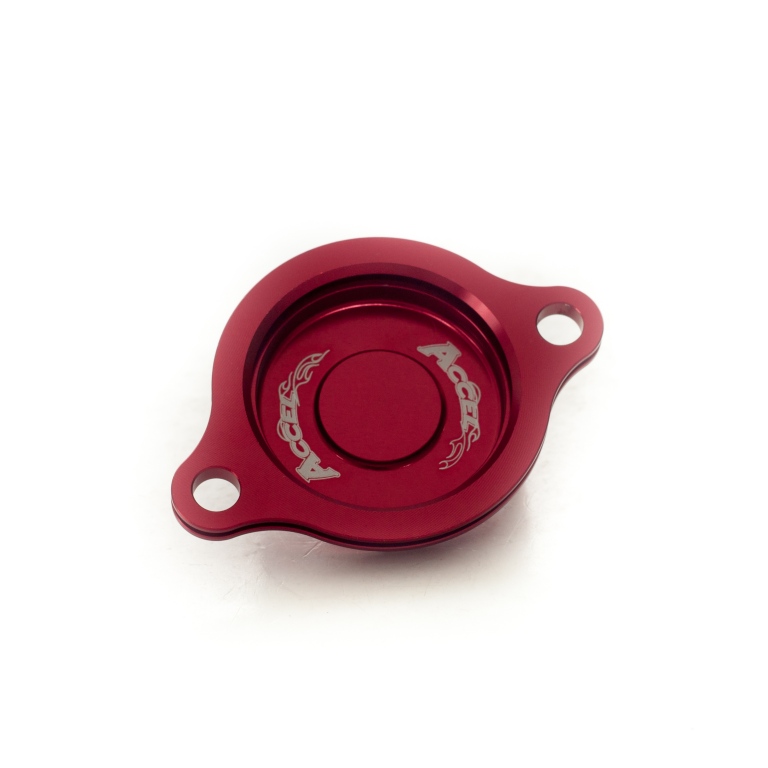 ACCEL oil filter cover - red HONDA