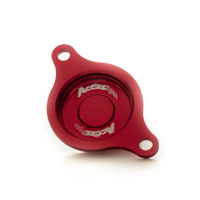 ACCEL víčko olejového filtru HONDA CRF 450R 09-16 barva červená