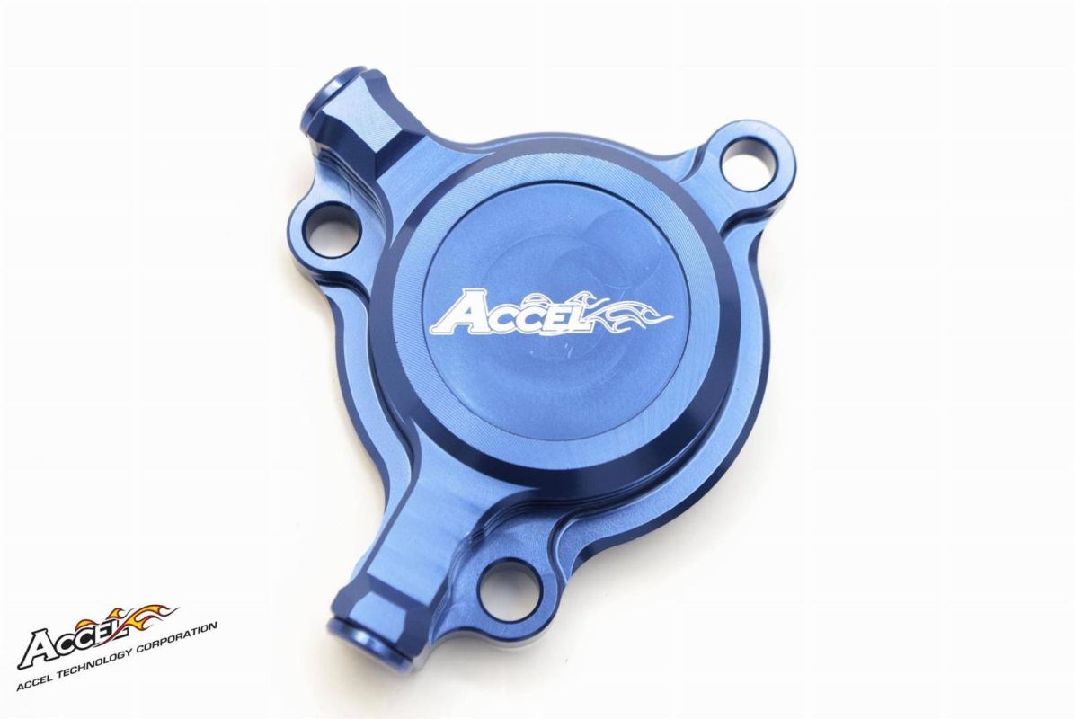 ACCEL víčko olejového filtru YZF 250 01-13, WR 250F 01-14, barva světle modrá